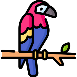 guacamaya roja icono