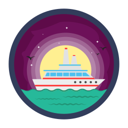 Ferry boat icon