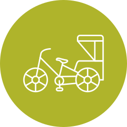 Cycle rickshaw icon