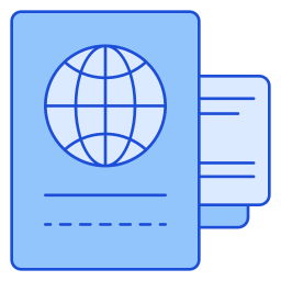 pasaporte internacional icono