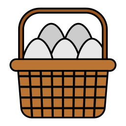 cesta de huevos icono