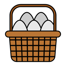 Eggs basket icon