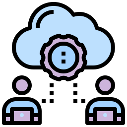 delen in de cloud icoon