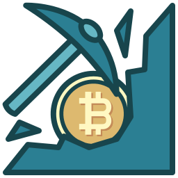 minería bitcoin icono