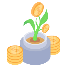 Money growth icon