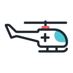 Emergency chopper icon