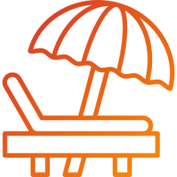 Beach chair icon