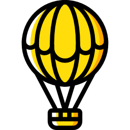 Hot air balloon icon