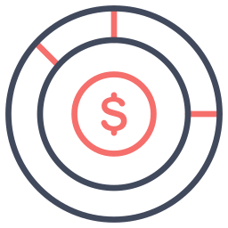 gráfico circular icono