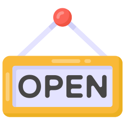 Open sign icon