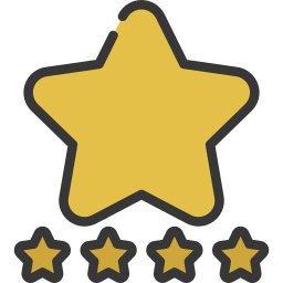 calificación de estrellas icono