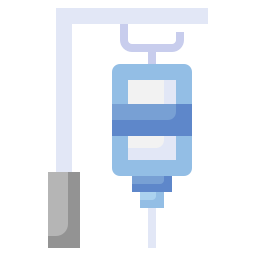 Intravenous saline drip icon