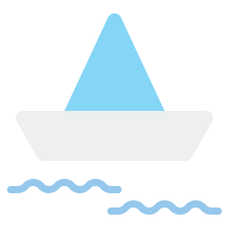 Бумажный кораблик иконка