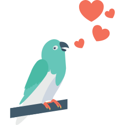pájaro del amor icono