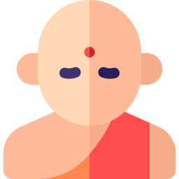 Buddhist monk icon