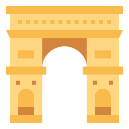 Arch of triumph icon