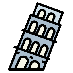 der schiefe turm von pisa icon