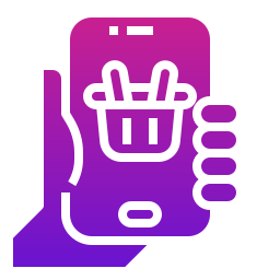 Mobile shopping icon