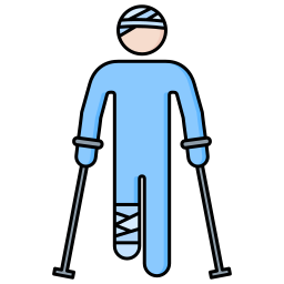 Broken leg icon