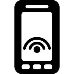 smartphone con señal wifi icono