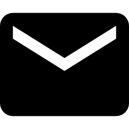 símbolo de envelope preto de e-mail Ícone