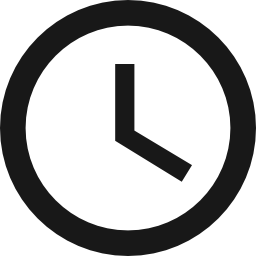 relógio com mostrador branco Ícone