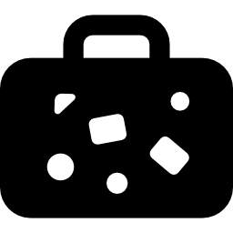 maleta con pegatinas icono
