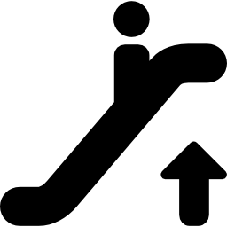 Upwards escalator icon