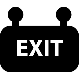 Exit sign icon