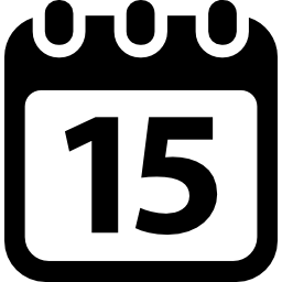 día 15 del calendario icono