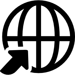 旅行する地球儀のサイン icon