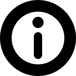 info ronde knop icoon