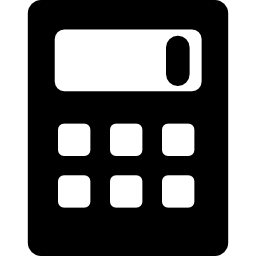 calcolatrice con sei pulsanti icona