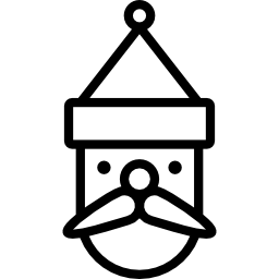 Santa claus face icon