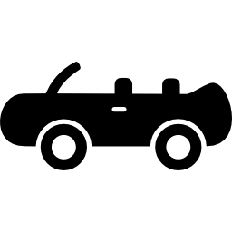 Convertible car side view icon