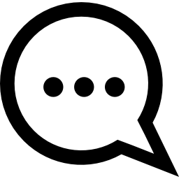 Round speech bubble with ellipsis icon