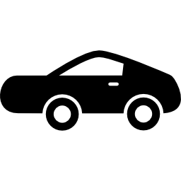 vista lateral del coche deportivo icono