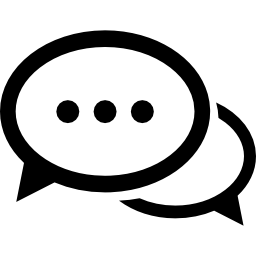 Chat bubbles with ellipsis icon