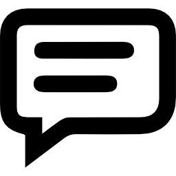 Chat bubble with lines icon