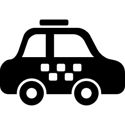 Police car side view icon