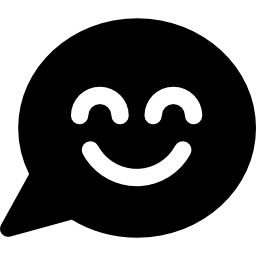 smiley binnen tekstballon icoon