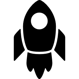 Flying rocket icon