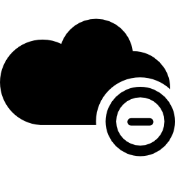 bouton supprimer du cloud Icône