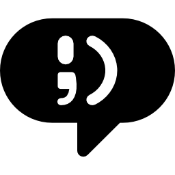 Speech bubble with emoticon icon