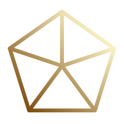 schema del pentagono icona