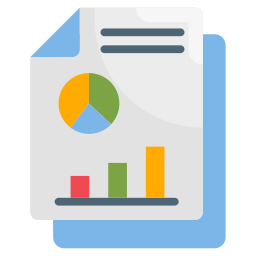 rapport financier Icône