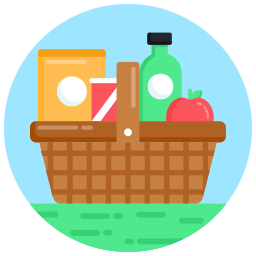 cesta de comida icono