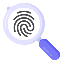 Fingerprint searching icon