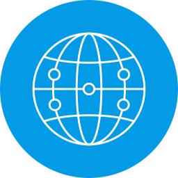 réseau de globes Icône