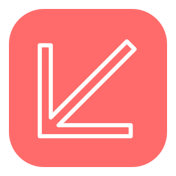 Down left arrow icon